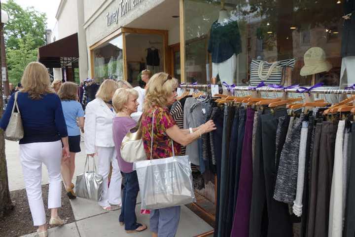 Eastchester shoppers enjoying last year&#x27;s Bronxville Sidewalk Sale.