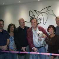 <p>Left to right, at ribbon cutting, Sills, Judy Fix, president of Eastchester/Tuckahoe Chamber of Commerce, Town Councilman Joseph Dooley, Town Councilman Glenn Bellitto, Kathy Muscat, Chamber member, Charles Muscat, Chamber member, and Ben-Adi.</p>