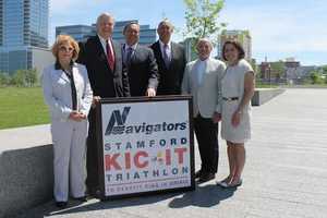 Stamford Mayor Leads Honorary Chairmen For Sunday Triathlon