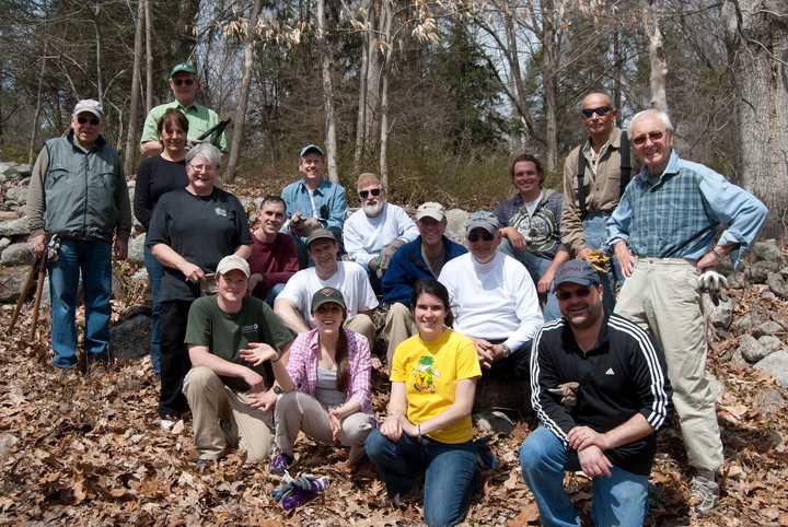 Volunteers organized by Westport resident Bob Fatherley,  including many from the Ys Men of Westport  contributed more than 100 hours of labor and raised over $6,000 toward the restoration of the Katharine Ordway Preserve in Weston.