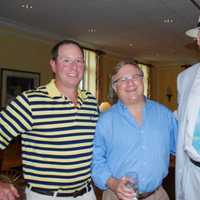 <p>Temple Sholom President, Dan Green, Ben Kriegler and Rabbi Mitchell Hurvitz during cocktail hour at Temple Sholom&#x27;s 2nd Annual Golf &amp; Tennis Outing on June 10th at Fairview Country Club.</p>