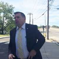 <p>Fairfield Police Chief Gary MacNamara apologizes for the delays for train commuters. </p>