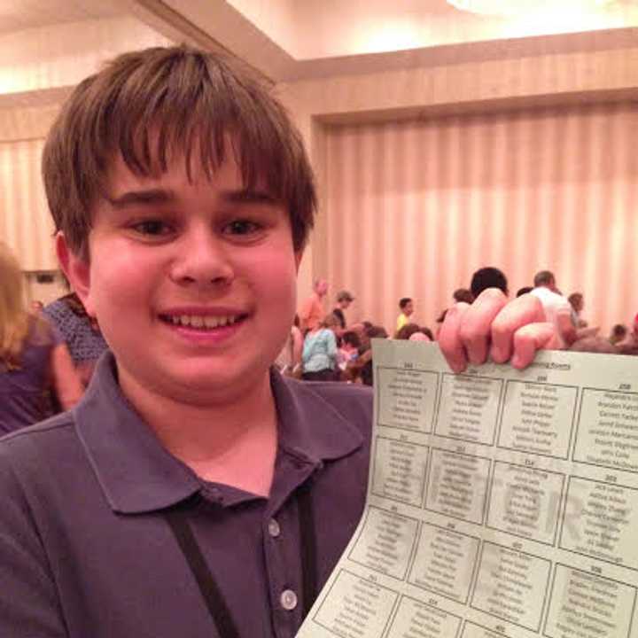 Matthew DeMarco at the National History Bee final in Atlanta.