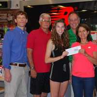 <p>Keaton McAuliffe won a $1,000 scholarship from New Balance New Canaan.</p>