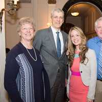 <p>From left, Karen Toby Haghenbeck, Ph.D., RN; Bill McGrath, Nicole Muccio, Muccio&#x27;s father, Stephen, and grandmother Helen.</p>