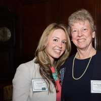 <p>Nicole Muccio and Karen Toby Haghenbeck, assistant professor of College Health Professions. </p>