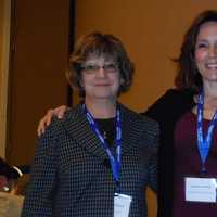 <p>Lauraine Szekely, chief nursing officer, NWH, accepts an award given to the hospital.</p>