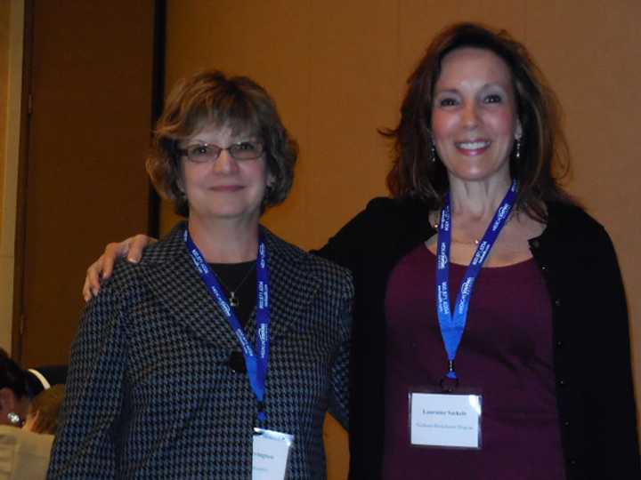 Lauraine Szekely, chief nursing officer, NWH, accepts an award given to the hospital.