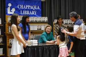 Hillary Clinton Visits Chappaqua Library For Book Signing