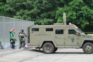 County Police Conduct Active Shooter Drill At Walter Panas High School