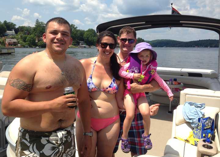 Richard Hall and friends shown boating on Lake Mahopac on Sunday, June 29.