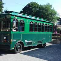 <p>The Cold Spring trolley was busy moving visitors up and down Main Street.</p>