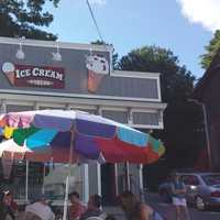 <p>Customers sat at the Ice Cream Parlor in Cold Spring on a sunny Saturday, July 5.</p>