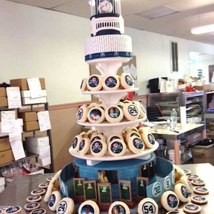 The cake Homestyle Desserts made in honor of Old Timer&#x27;s Day at Yankee Stadium.