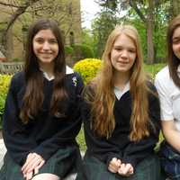 <p>Pauline Gilmore (Yorktown), Emily Murray (Eastchester) and Samantha DeMichael (Eastchester).</p>