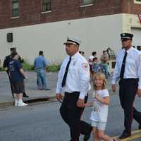 <p>Marchers in Mount Kisco&#x27;s fire department parade.</p>