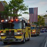 <p>Yellow firetrucks in Mount Kisco&#x27;s parade.</p>