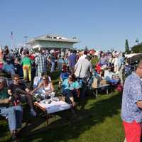 <p>People fill Westport&#x27;s Levitt Pavilion for the re-launch night performance of Weston&#x27;s Jose Feliciano. </p>