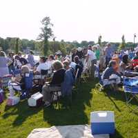 <p>People fill Westport&#x27;s Levitt Pavilion for the relaunch night performance of Weston&#x27;s Jose Feliciano. </p>