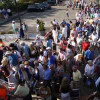 <p>People fill Westport&#x27;s Levitt Pavilion for the re-launch night performance of Weston&#x27;s Jose Feliciano. </p>