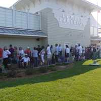 <p>People fill Westport&#x27;s Levitt Pavilion for the re-launch night performance of Weston&#x27;s Jose Feliciano. </p>