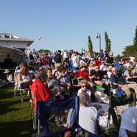 <p>People fill Westport&#x27;s Levitt Pavilion for the relaunch night performance by Weston&#x27;s Jose Feliciano. </p>