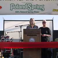 <p>Carleigh Welsh, marketing and development director for The Levitt Pavilion for the Performing Arts, with her mother Freda, speaks about what the opening of the renovated pavilion means. </p>