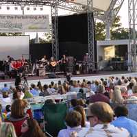 <p>People fill Westport&#x27;s Levitt Pavilion for the relaunch performance by Weston&#x27;s Jose Feliciano. </p>