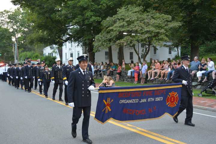 Bedford Fire Department Parade Draws Large Turnout Of Spectators