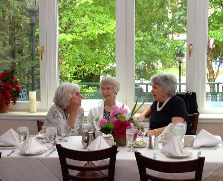 Jansen Hospice volunteers were  recently honored at a special summer luncheon held at The Old Stone Mill in Tuckahoe. Shown, from left, are Lucille Piro, Carol McAvoy and Marlene Rego.