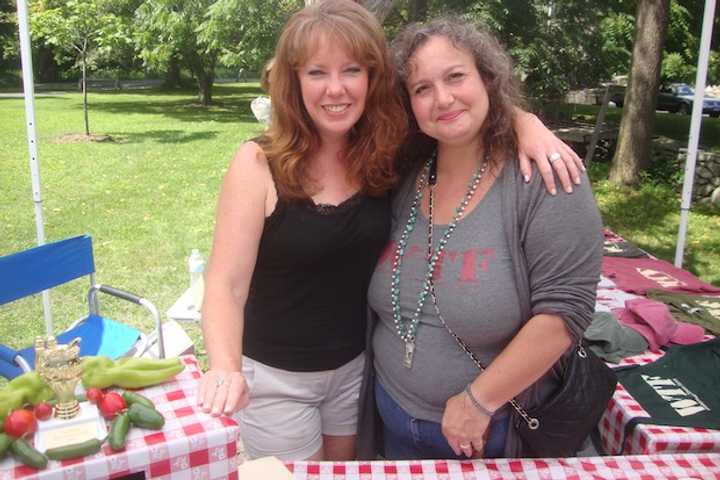 Certified Master Gardner Annelise McCay, right, seen here with Elizabeth Beller of Wakeman Town Farm, will conduct a winter preparation gardening class on Sept. 18 at the Westport Library.