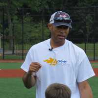<p>Mariano Rivera pumping up his troops.</p>
