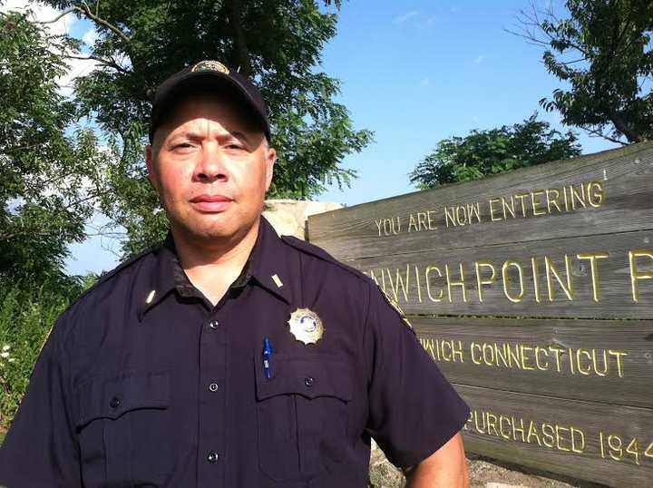 Greenwich police Lt. Kraig Gray is among the responders at the fatal tubing accident in the waters off Greenwich Point Park. 