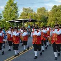 <p>A fife and drum corps marches in the South Salem Fire Department  parade.</p>