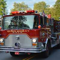 <p>A Goldens Bridge firetruck in the South Salem parade.</p>