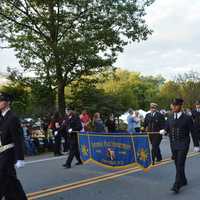 <p>Katonah firefighters march in the South Salem parade.</p>