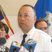 <p>Greenwich Police Lt. Kraig Gray talks during a press conference Thursday about the boating-related death of 16-year-old Emily Fedorko.</p>