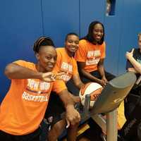 <p>New York Liberty WNBA players were out at their training facility in Tarrytown in 2015 to help young women. Their Westchester season debut is on Friday, May 25 at the County Center.</p>