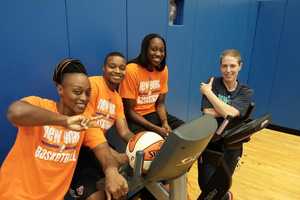 WNBA Stars Hand Out Home Opener Tickets At White Plains Farmer's Market