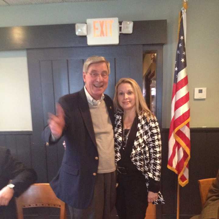 The Ridgefield Rotary Club awarded The Ridgefield Playhouse $1000 to continue the &quot;Get Real Series.&quot; Pictured are Joseph Kreitz, president of the Ridgefield Rotary Club and Suzanne Brennan, chief development officer of The Ridgefield Playhouse. 