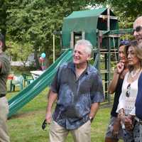 <p>Norwalk Mayor Harry Rilling joined the dozens who stuck around State Sen. Bob Duff&#x27;s ice cream social to watch the senator dump ice water over his head. </p>