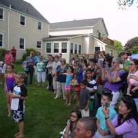 <p>Dozens stuck around State Sen. Bob Duff&#x27;s ice cream social in Norwalk Sunday afternoon to watch the senator dump ice water over his head. </p>