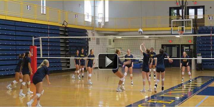 Visit Pace athletics website to view a video of volleyball&#x27;s preseason camp.