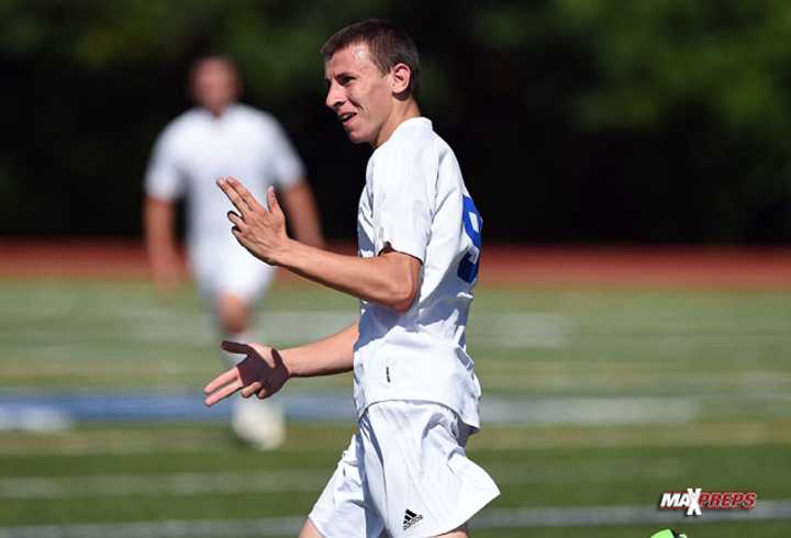 Brett Mattos, above, who scored the game-winner in Mahopac&#x27;s 2-1 win over Horace Greeley.