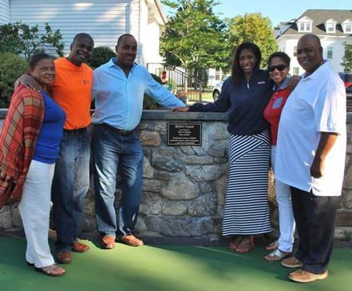 Kyle&#x27;s family, from left, at a private family ceremony: grandmother, Beryl Mclean; uncle, Steve Mclean; father, Walter Markes Jr.; Kyles sister, Kayone Markes; mother, Jackque Mclean-Markes; and grandfather, Walter Markes Sr. 