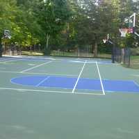 <p>The New Canaan Country School&#x27;s new hard top on its Middle School basketball court. The school named it &quot;Kyle&#x27;s Court,&quot; after Kyle A. Markes, a Grade 6 student at the school who died in December from cancer.</p>