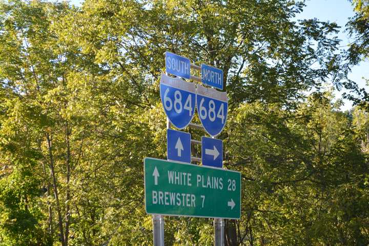 A sign for Interstate 684 in North Salem. 