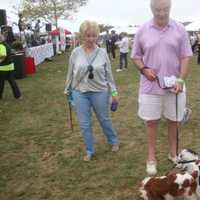 <p>David and Mary Webber of Greenwich with their dogs, Danny and Riley.</p>