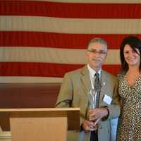 <p>Green Chimneys Associate Executive Director Angelo Matra, left, and Putnam EDC President Meghan Taylor.</p>