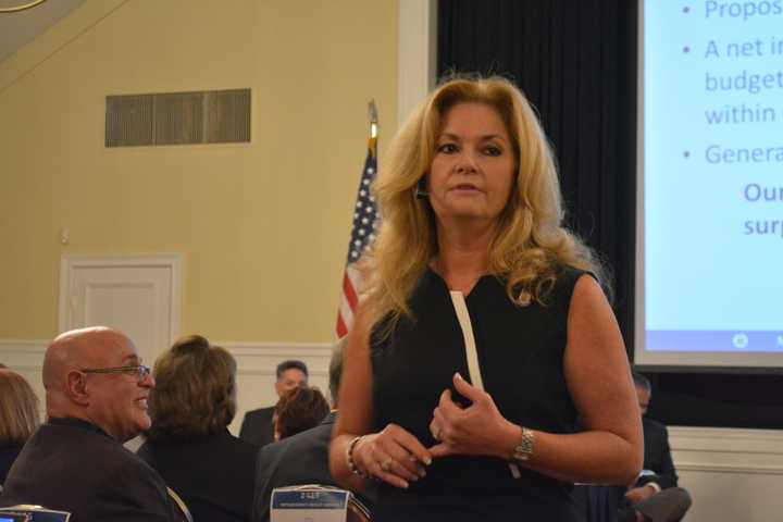 Putnam County Executive MaryEllen Odell at her presentation of the proposed 2015 county budget.